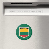 Litouwen Flag Shield Magnet (Insitu (Vaatwasser))