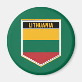 Litouwen Flag Shield Magnet (Voorkant)