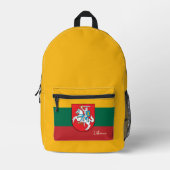 Litouwen, Geel, rugzak, Litouwse vlag Bedrukte Rugzak (Voorkant)