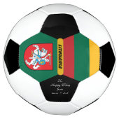 Litouwen Gepersonaliseerd, Vlag, Foto Voetbal (Gedraaid)