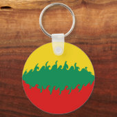 Litouwen Gnarly Flag Sleutelhanger (Voorkant)