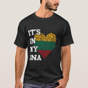 Litouwen Het Zit In Mijn DNA Hart Lietuva Litouws T-shirt