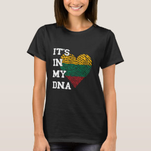 Litouwen Het Zit In Mijn DNA Hart Lietuva Litouws T-shirt