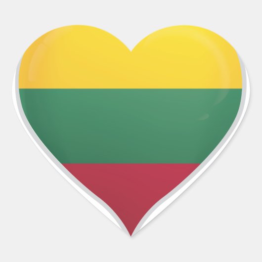 Litouwen houdt van vlag trots hart sticker (Voorkant)