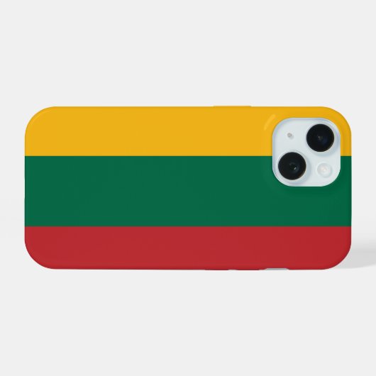 Litouwen iPhone 15 Case (Achterkant horizontaal)