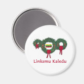 Litouwen Kerst 2 Magneet (Voorkant / Achterkant)