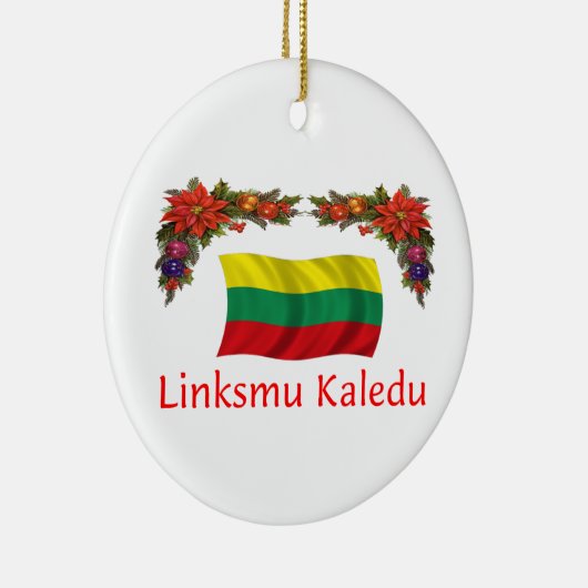 Litouwen Kerstmis Keramisch Ornament (Rechts)