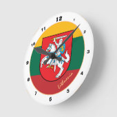Litouwen Knight & Litouwse vlag Elegant Ronde Klok (Hoek)