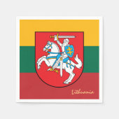 Litouwen Knight & Litouwse vlag, partij/sport Servet (Voorkant)