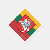 Litouwen Knight & Litouwse vlag, partij/sport Servet (Hoek)
