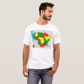 litouwen land politieke zwarte kaart vlag t-shirt (Voorkant volledig)