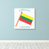 Litouwen Land Vlag Thunder_Cove Canvas Afdruk (Insitu (Houten vloer))
