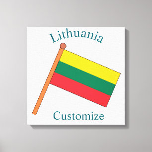 Litouwen Land Vlag Thunder_Cove Canvas Afdruk