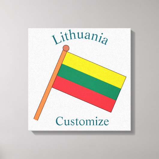 Litouwen Land Vlag Thunder_Cove Canvas Afdruk (Voorkant)