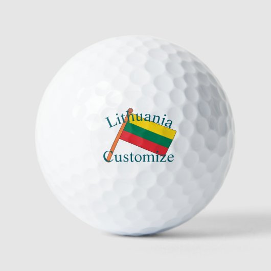 Litouwen Land Vlag Thunder_Cove Golfballen (Voorkant)