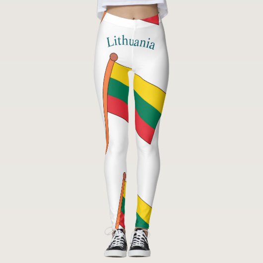 Litouwen Land Vlag Thunder_Cove Leggings (Voorkant)