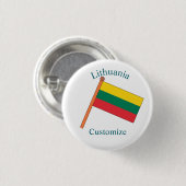 Litouwen Land Vlag Thunder_Cove Ronde Button 3,2 Cm (Voorkant /achterkant)
