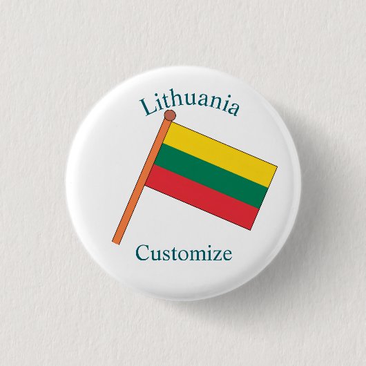 Litouwen Land Vlag Thunder_Cove Ronde Button 3,2 Cm (Voorkant)