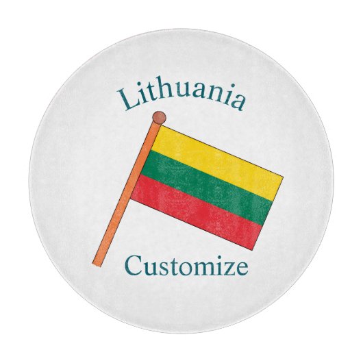 Litouwen Land Vlag Thunder_Cove Snijplank (Voorkant)