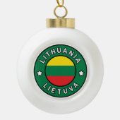 Litouwen Lietuva Keramische Bal Ornament (Voorkant)