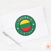 Litouwen Lietuva Ronde Sticker (Envelop)