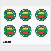 Litouwen Lietuva Ronde Sticker (Vel)