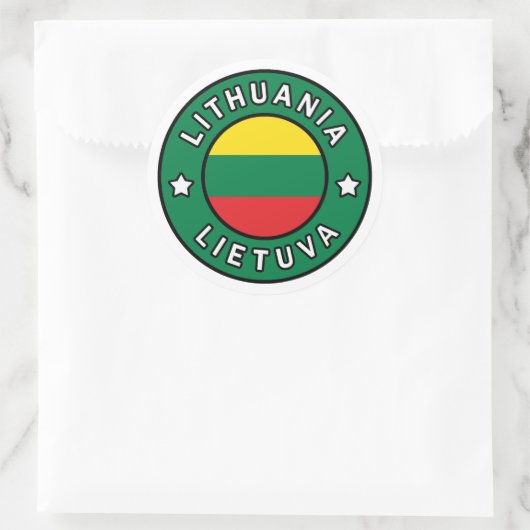 Litouwen Lietuva Ronde Sticker (Tas)