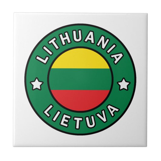 Litouwen Lietuva Tegeltje (Voorkant)