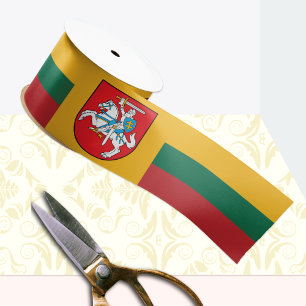 Litouwen Lint, embleem, patriot, Litouwse vlag Satijnen Lint