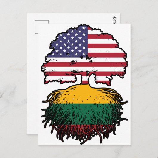 Litouwen Litouws American USA Verenigde Staten Briefkaart (Voorkant / Achterkant)