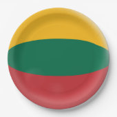 Litouwen, Litouwse rode groene en gele vlag Papieren Bordje (Voorkant)