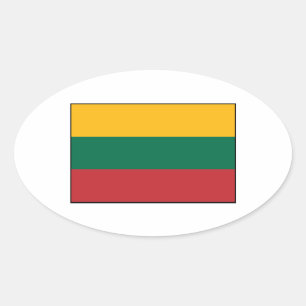 Litouwen - Litouwse vlag Ovale Sticker