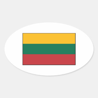 Litouwen - Litouwse vlag Ovale Sticker
