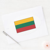Litouwen - Litouwse vlag Ovale Sticker (Envelop)