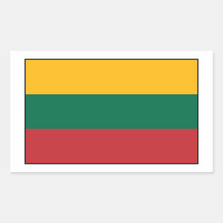 Litouwen - Litouwse vlag Rechthoekige Sticker