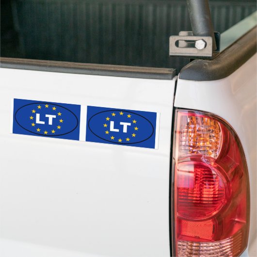 Litouwen LT-ovaal van de Europese Unie Bumpersticker (Op Truck)
