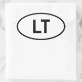 Litouwen "LT" Ovale Sticker (Tas)