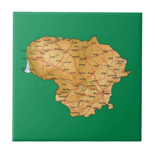 Litouwen Map Tile Tegeltje