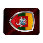 Litouwen Metallic Emblem Magneet (Horizontaal)