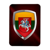 Litouwen Metallic Emblem Magneet (Verticaal)