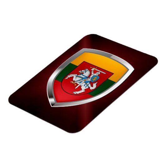 Litouwen Metallic Emblem Magneet (Linkerzijde)