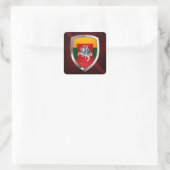 Litouwen Metallic Emblem Vierkante Sticker (Tas)