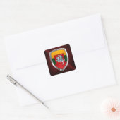 Litouwen Metallic Emblem Vierkante Sticker (Envelop)