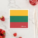 Litouwen Napkins, Litouwse partij / sport fans Servet<br><div class="desc">Patriottisch Litouwen Papieren servetten met Litouwse vlagstyling voor uw feest,  bruiloft,  afstuderen diner - hou van mijn land,  vakantiethema,  patriotten / sportfans</div>