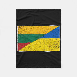 Litouwen Oekraine Vlag Litouwse Oekraïense Natie Fleece Deken