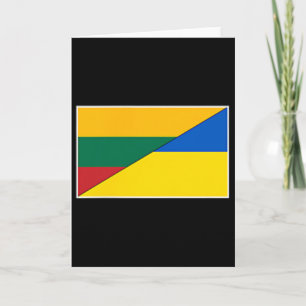 Litouwen Oekraïne Vlag Litouwse Oekraïense Natie Kaart