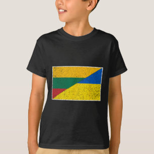 Litouwen Oekraïne Vlag Litouwse Oekraïense Natie T-shirt