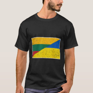 Litouwen Oekraïne Vlag Litouwse Oekraïense Natie T-shirt