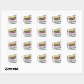 Litouwen Pride X vlag Vierkante Sticker (Vel)