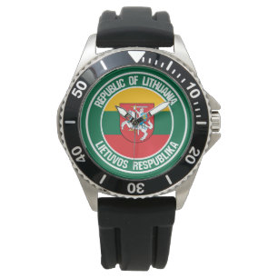 Litouwen Round Emblem Horloge